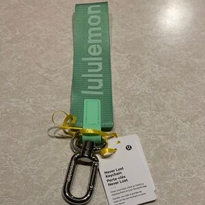 Lululemon Mint Green Keychain with Clip